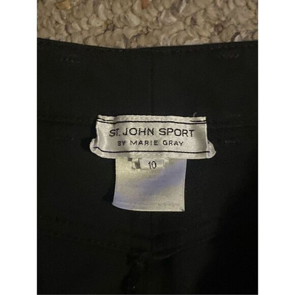 St. John Sport by Marie Gray Black Pants Size 10 Stretch Bootcut Classic Career - Picture 4 of 5